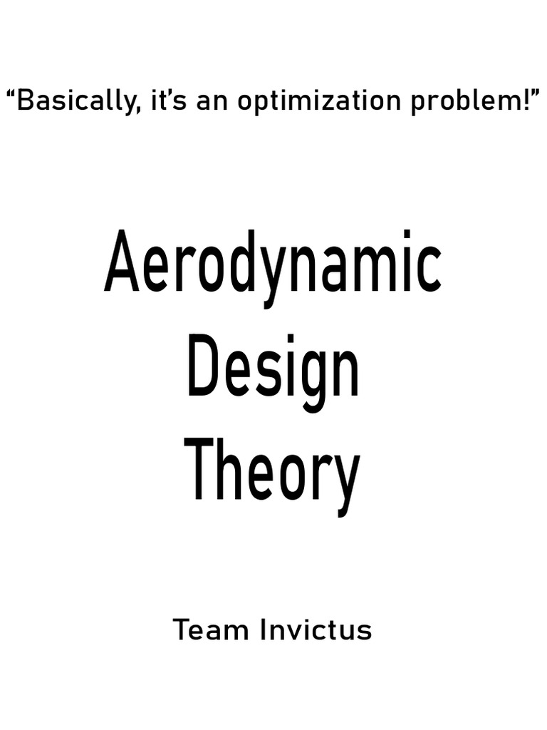 Aircraft Design Optimization Manual | PDF | Airfoil | Lift (Force)