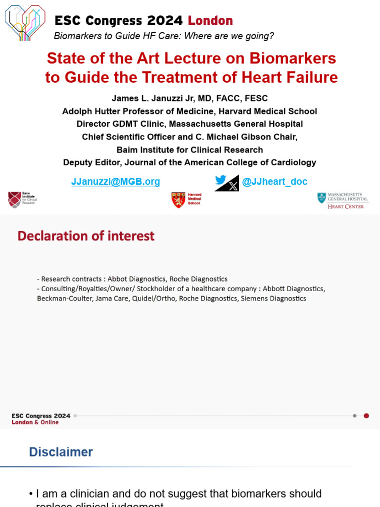 Biomarkers in Heart Failure Management | PDF | Ejection Fraction ...