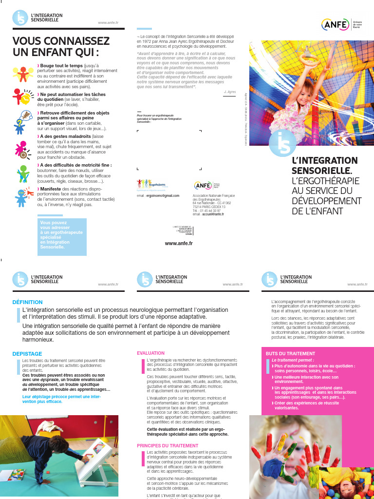 Ergothérapie et Intégration Sensorielle | PDF | Sens (physiologie ...