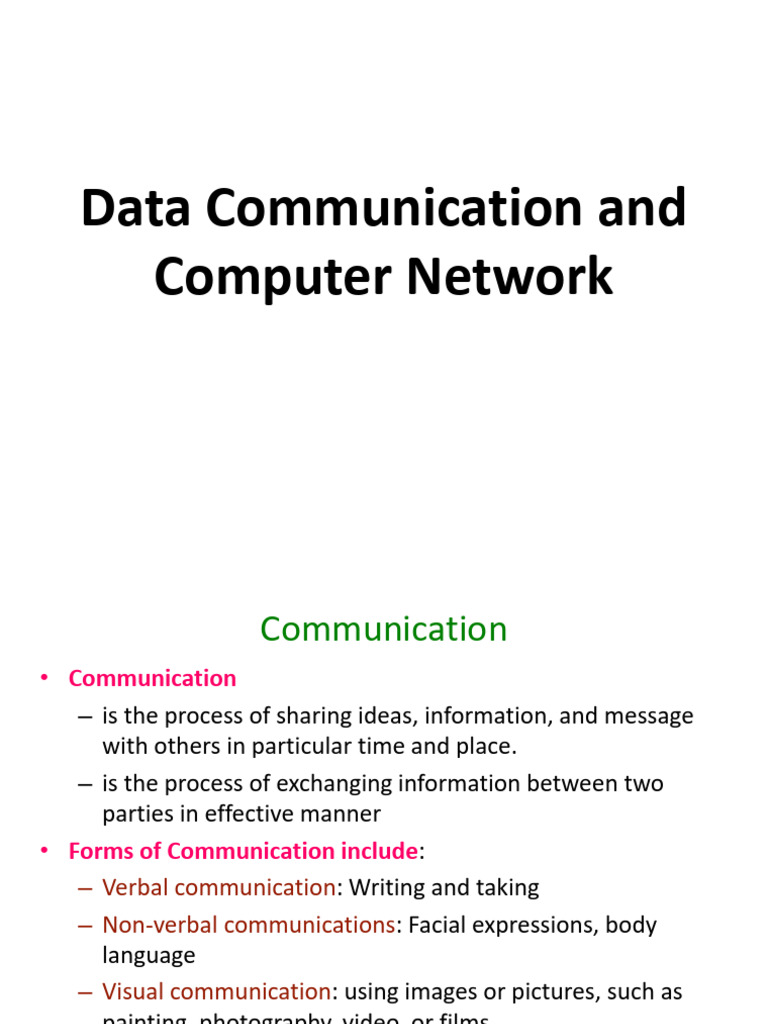 Data Communication and Computer Network | PDF | Computer Network ...