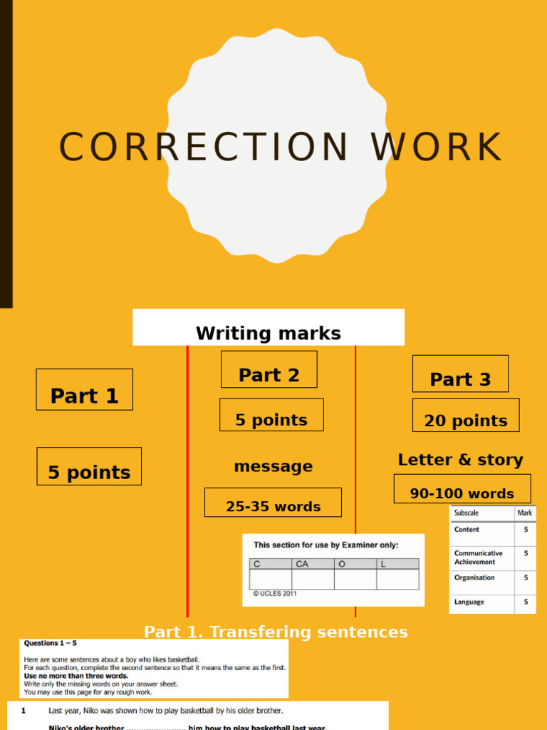 Writng Correction Work PET 4 | PDF | Human Communication | Linguistics