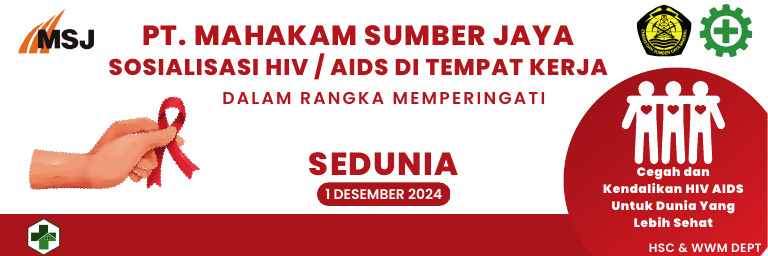 Salinan dari Spanduk Peringatan Hari AIDS Sedunia Modern Merah Putih ...