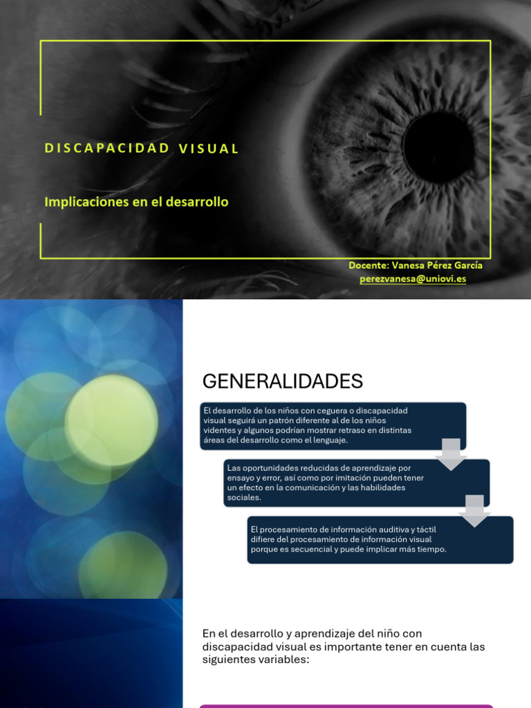 Desarrollo y desafíos en discapacidad visual | PDF | Aprendizaje ...