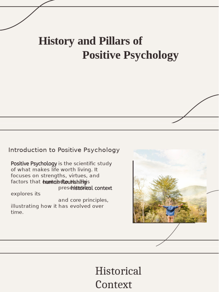 Slidesgo Foundations and Evolution of Positive Psychology Exploring Its ...