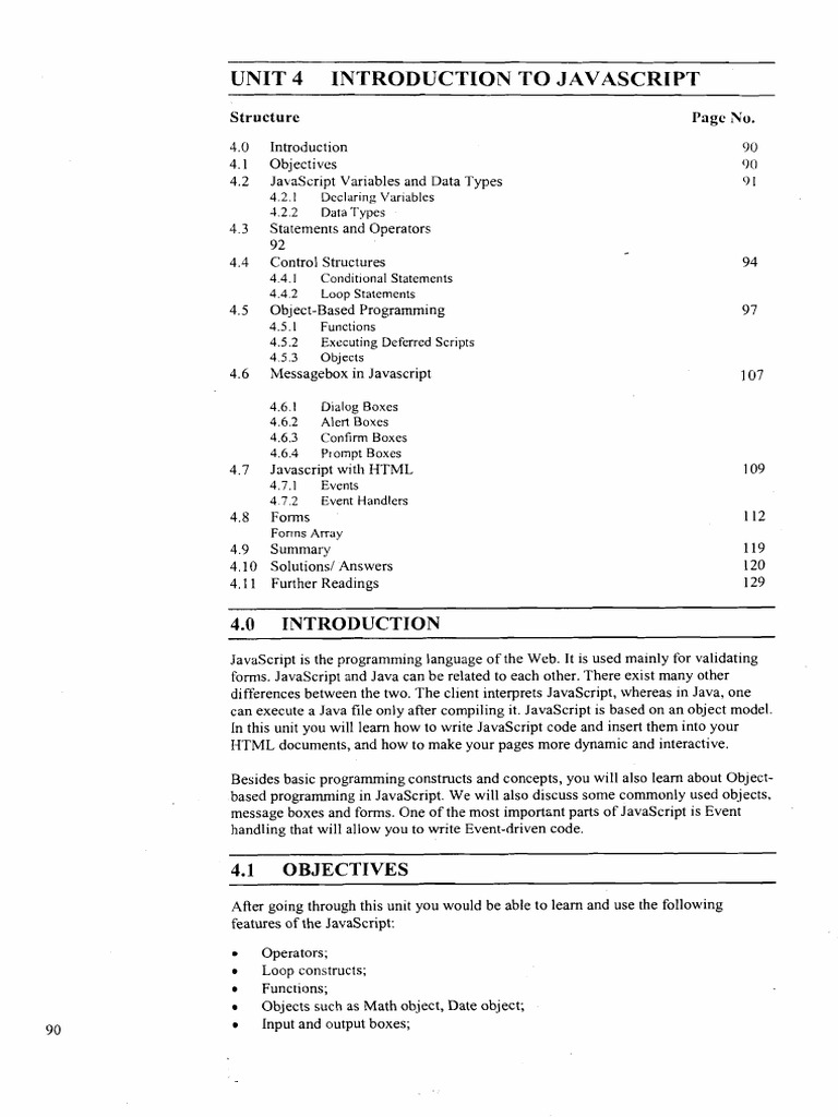 JavaScript Basics: Variables & Control Structures | PDF | Control Flow ...