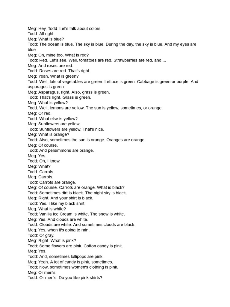 Listening 1 Pdf Pdf Color