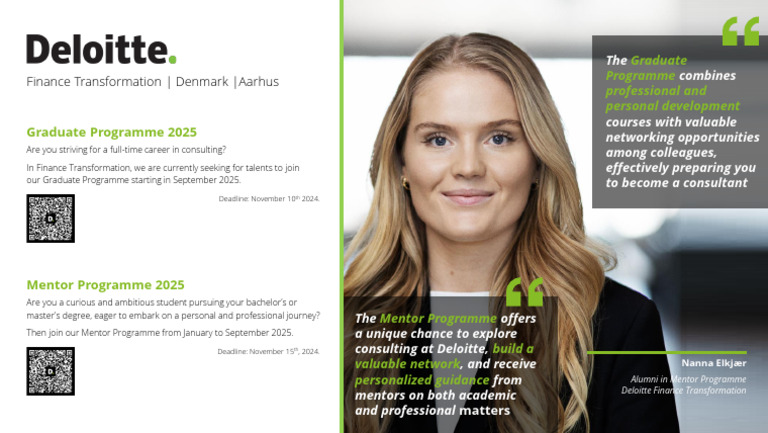 Deloitte Graduate & Mentor Program 2025 | PDF