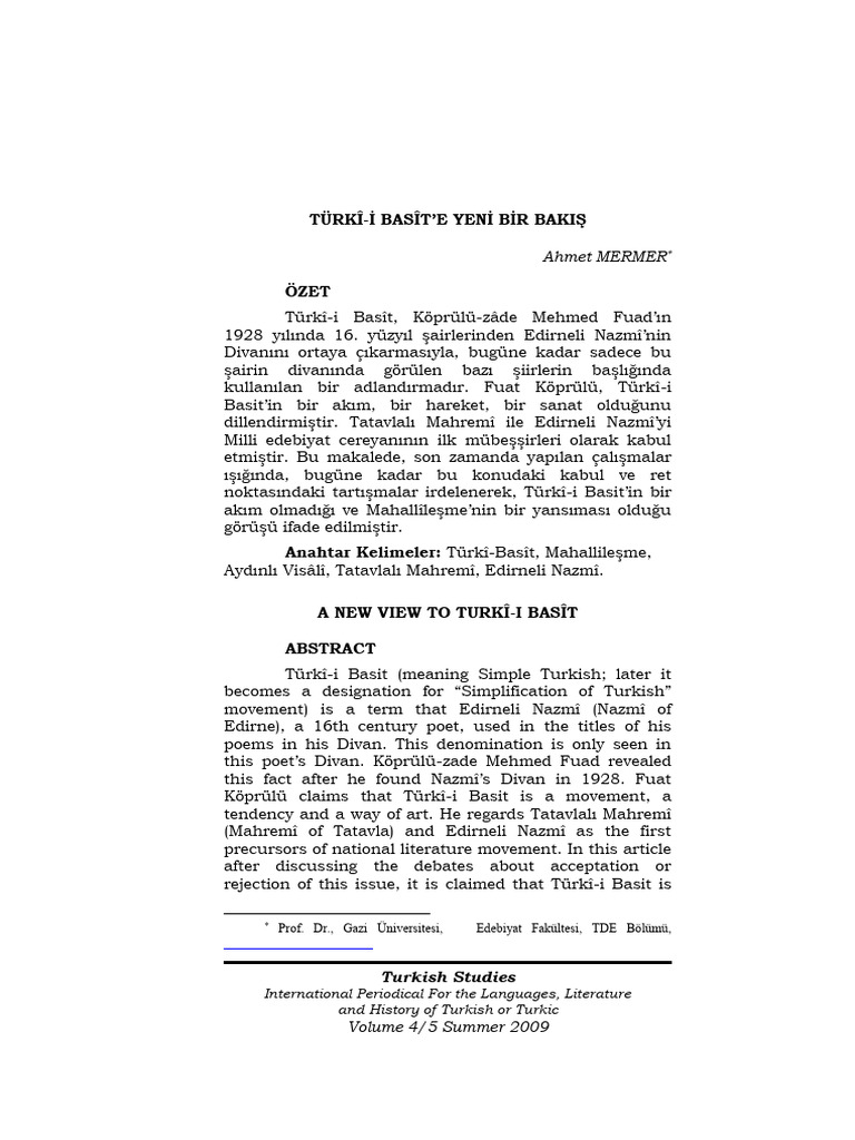 Arastirmax Turki I Basite Yeni Bir Bakis | PDF