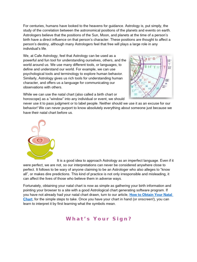 Cafe Astrology PDF Horoscope In Astrology