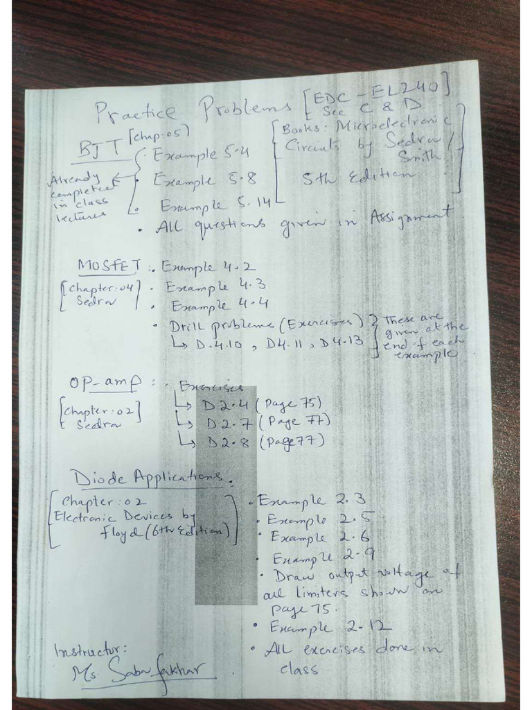 Edc Questions For Practise | PDF