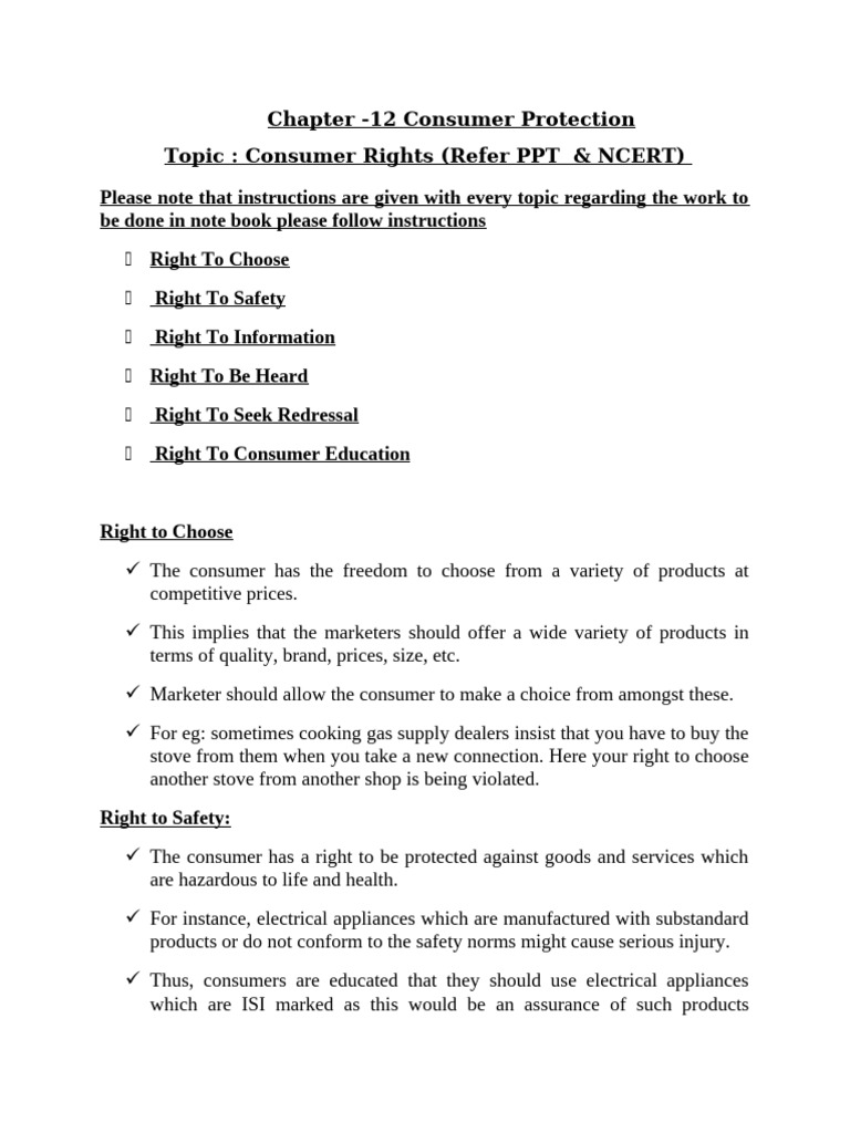 Consumer Rights and Protections Explained | PDF