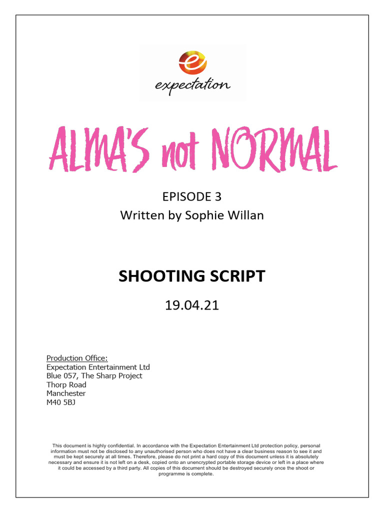 Alma's Not Normal: Episode 3 Script | PDF