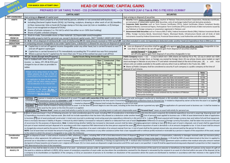 Capital Gains Tax Guide 2024 | PDF | Securities (Finance) | Market ...