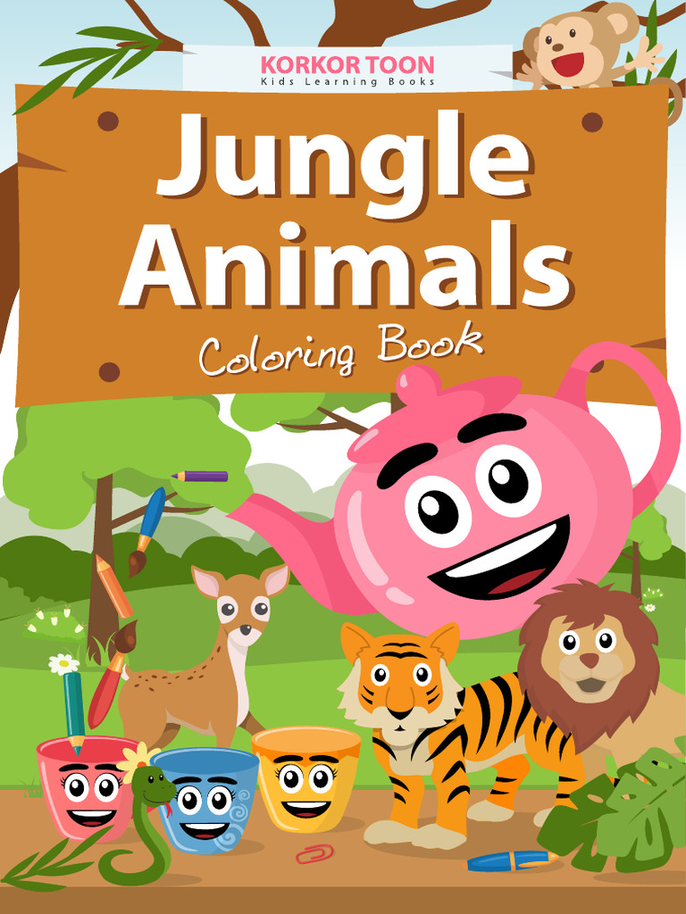 Jungle Animals Coloring Book PDF