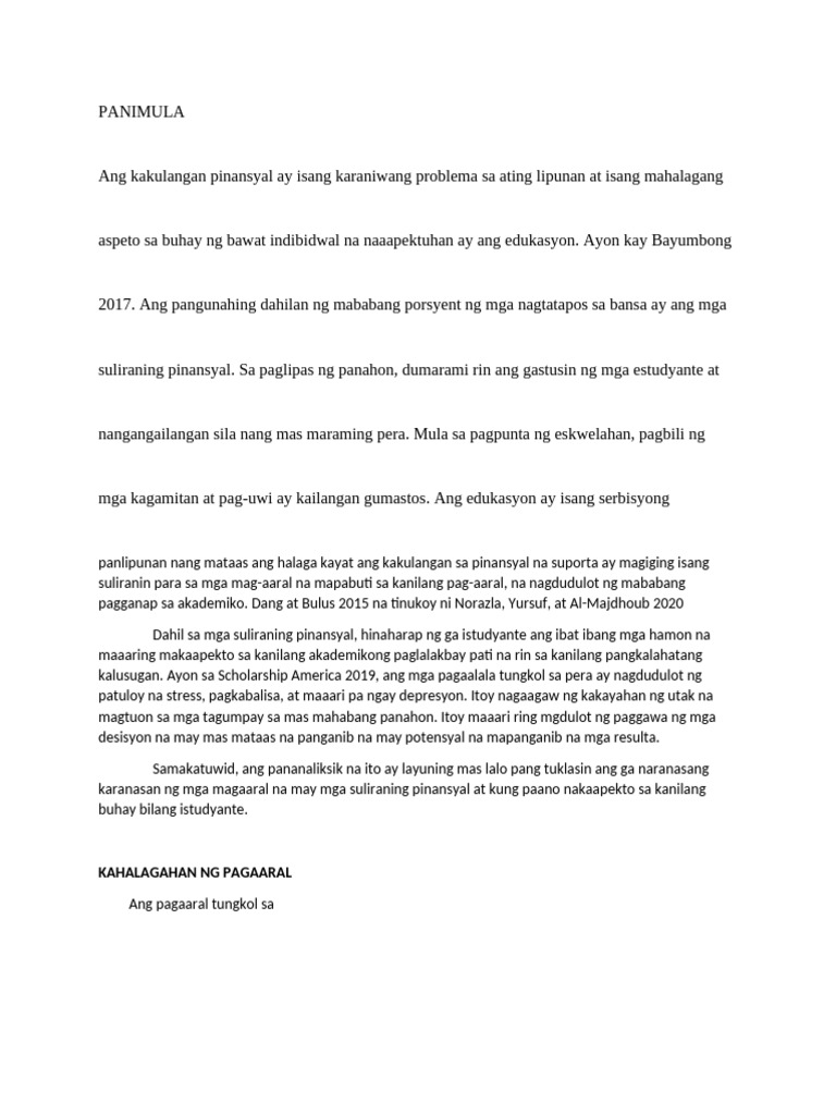 PANIMULA | PDF