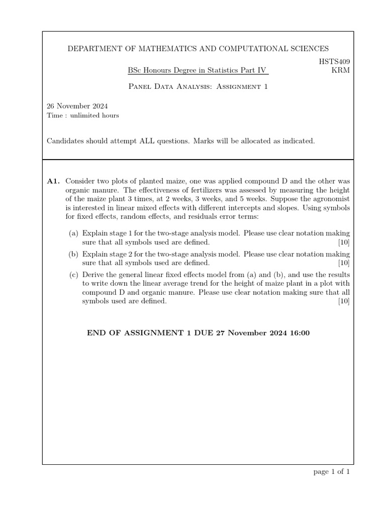 Assignment 1 | PDF