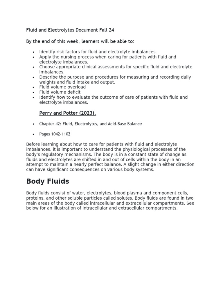Fluid and Electrolytes PDF | PDF | Angiotensin | Dehydration