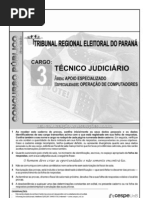 Cespe - TRE - PR - Técnico judiciário - 2010