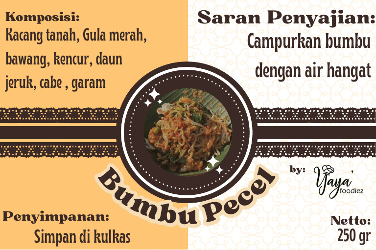Kuning Dan Cokelat Minimalis Ilustrasi Label Kemasan Nastar | PDF