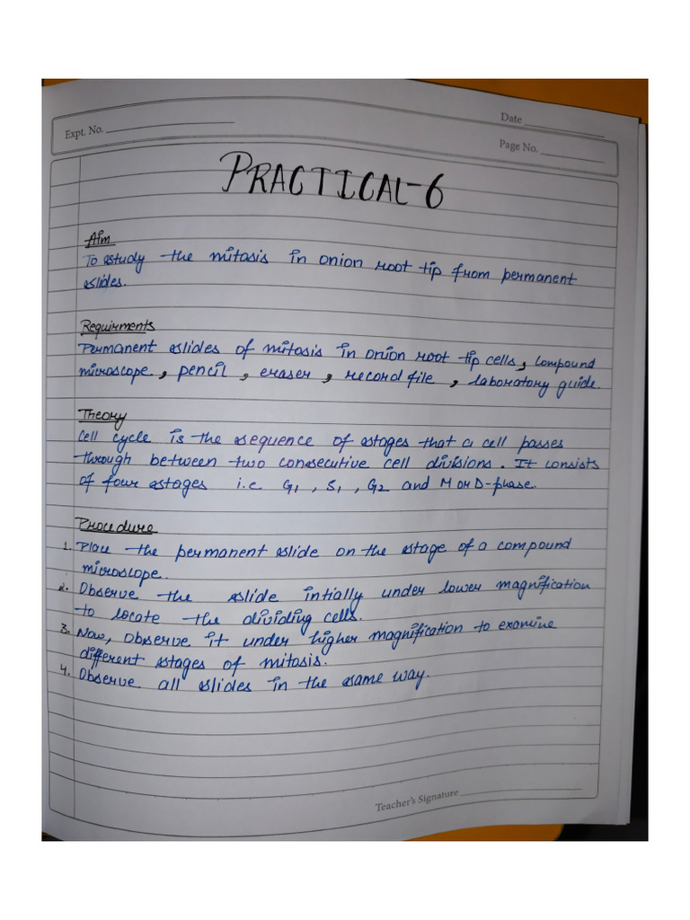 Biology Practical 6 | PDF