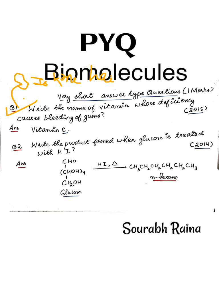 Biomolecules PYQ | PDF