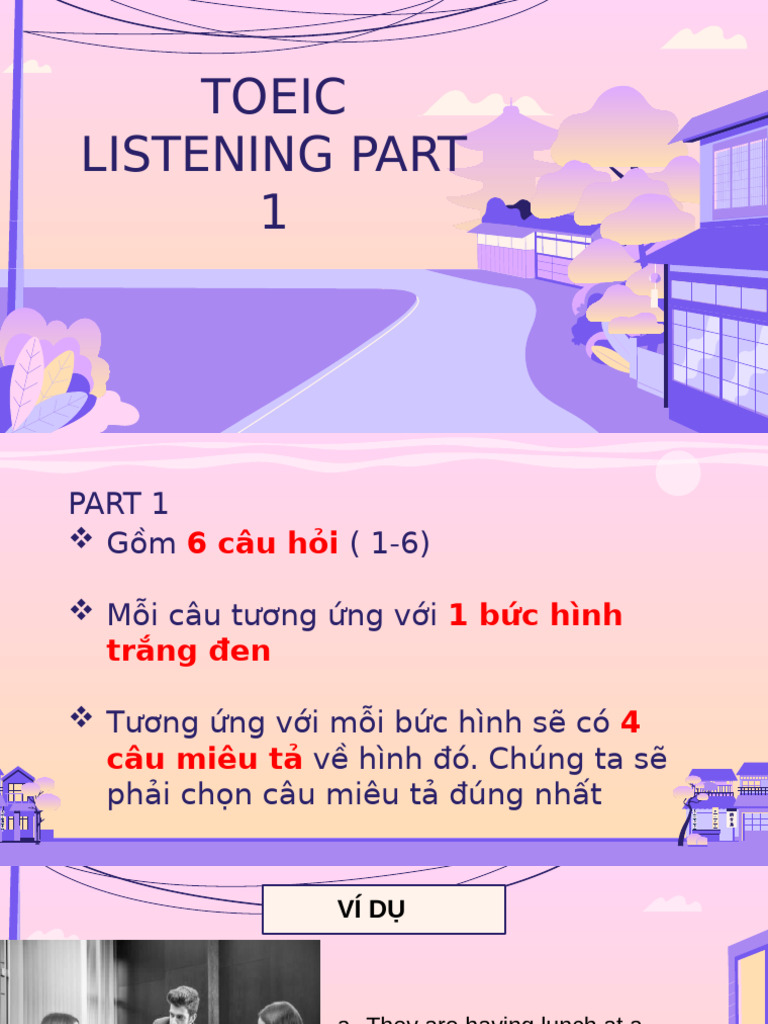 TOEIC Listening Part 1 Overview | PDF