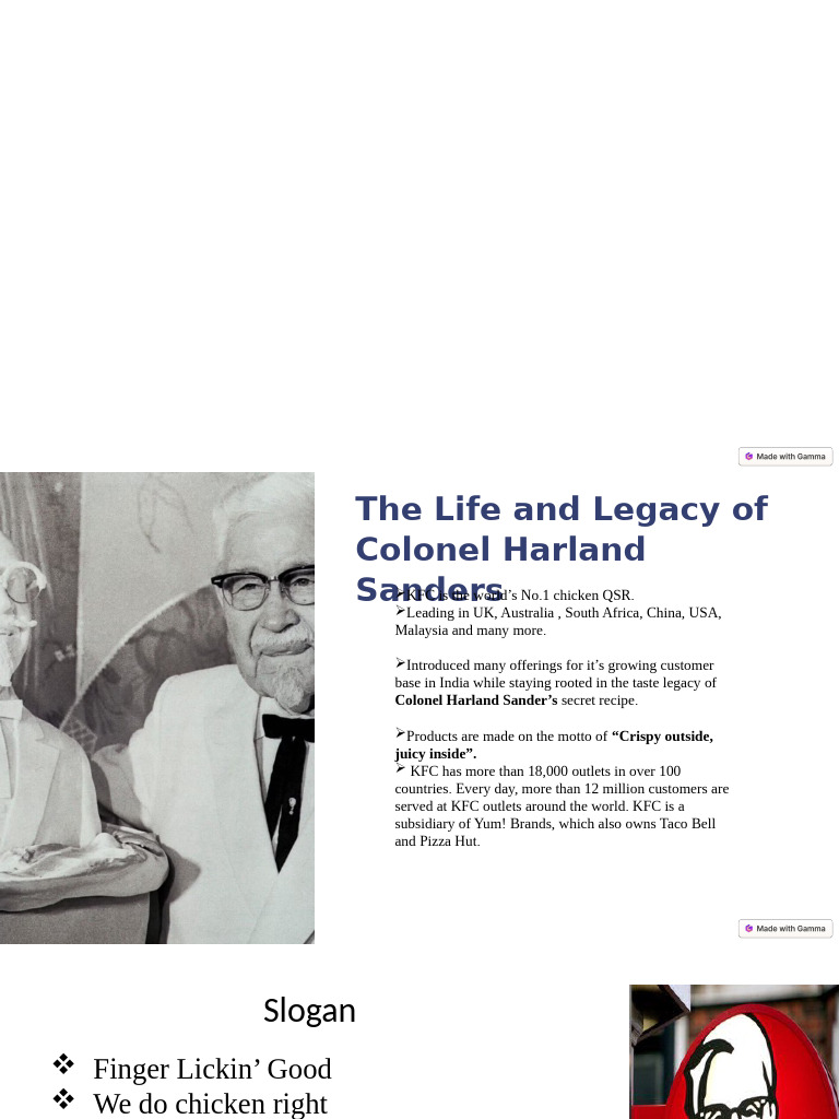 Colonel Sanders: KFC's Global Impact | PDF