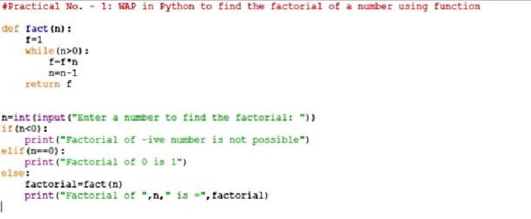 Python Factorial Program Guide | PDF