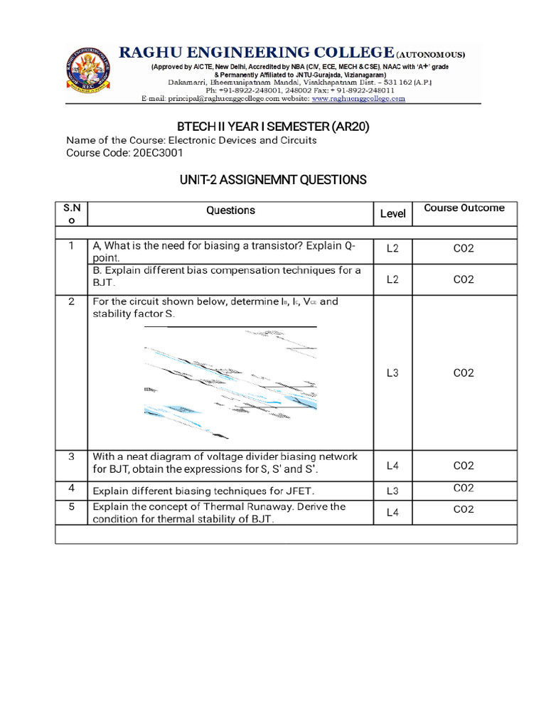 Edc Unit-2 Assignment | PDF