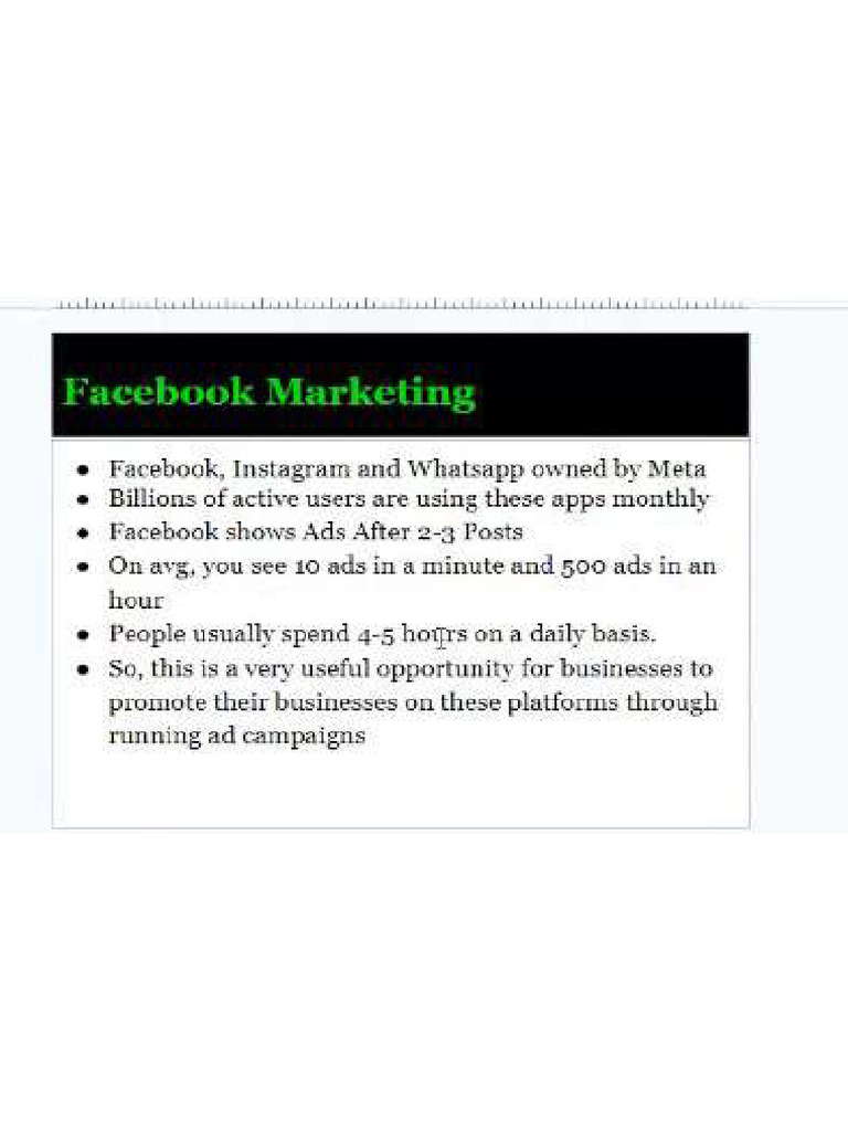 Facebook Marketing | PDF