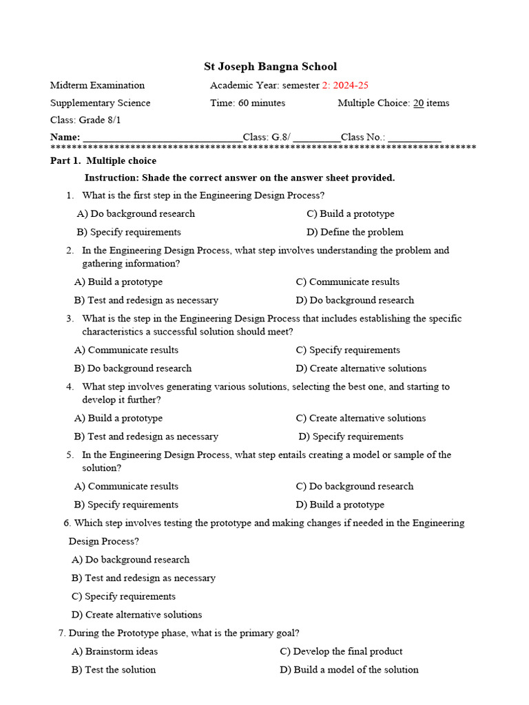 G8 Midterm docx copy | PDF | Engineering Design Process