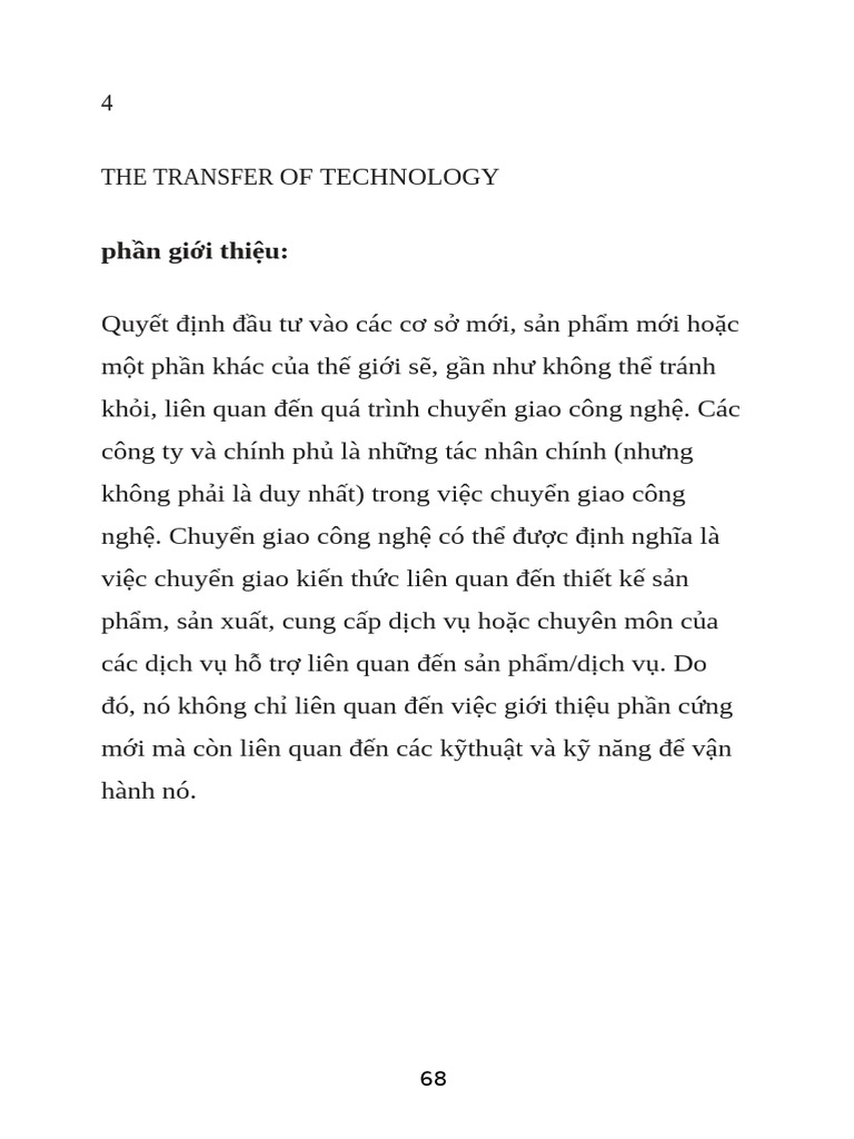 4 - The Transfer of Technology | PDF
