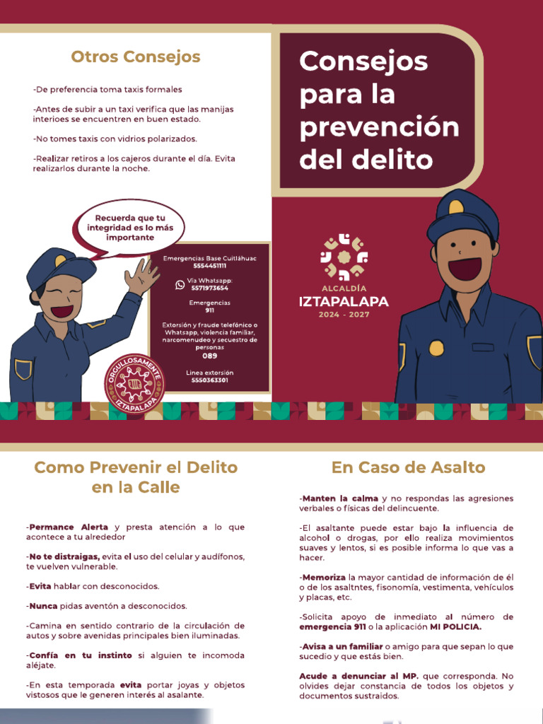 Díptico Prevención Del Delito Pdf