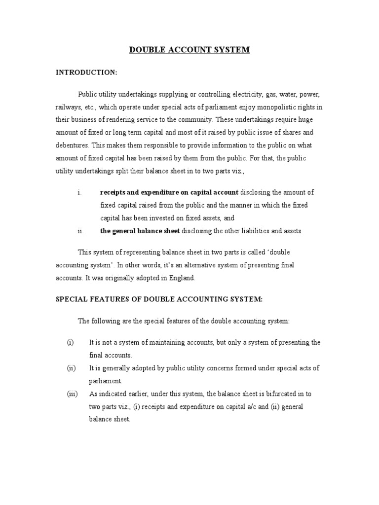 Double Account System Pdf , Double Account System – FJSV