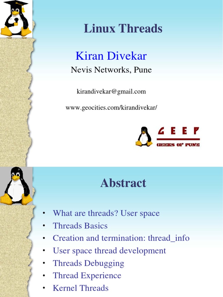 Linux Threads | PDF | Thread (Computing) | Kernel (Operating System)