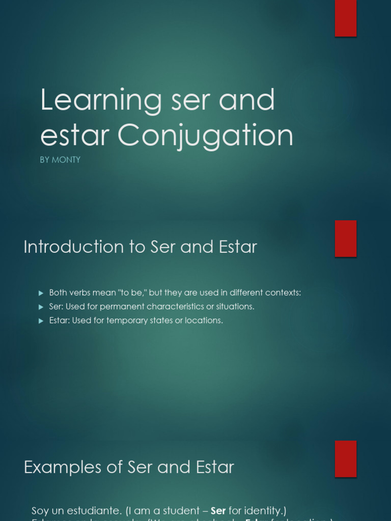 Guía de Conjugación: Ser y Estar | PDF