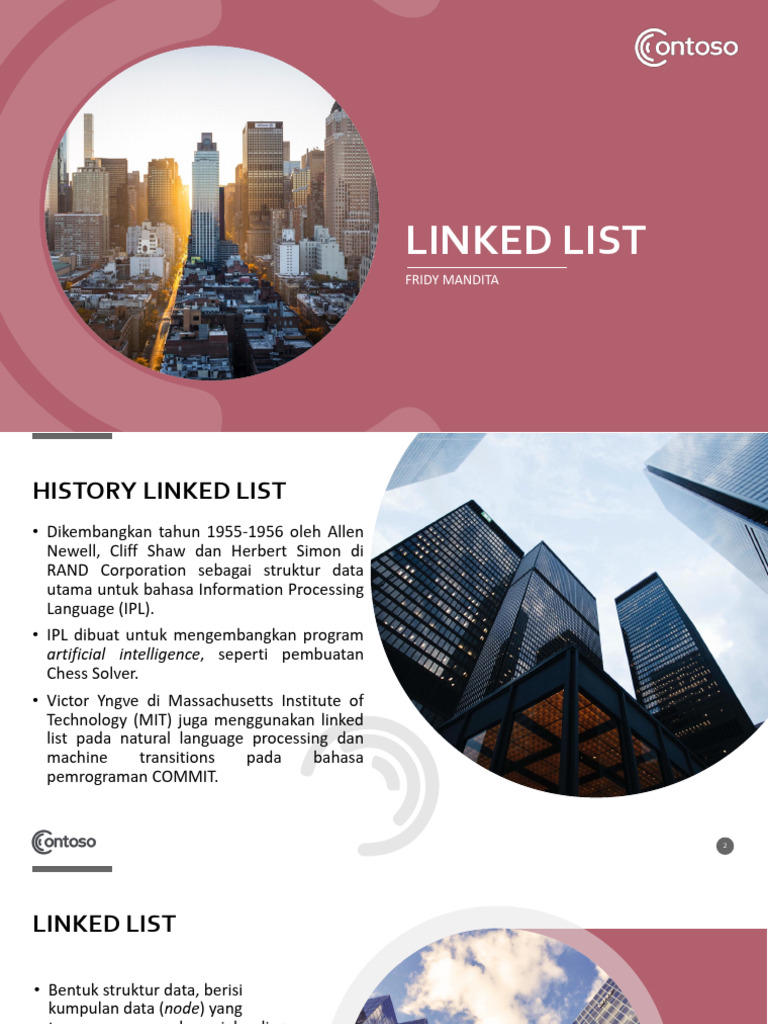 Struktur Data - Linked List | PDF image.