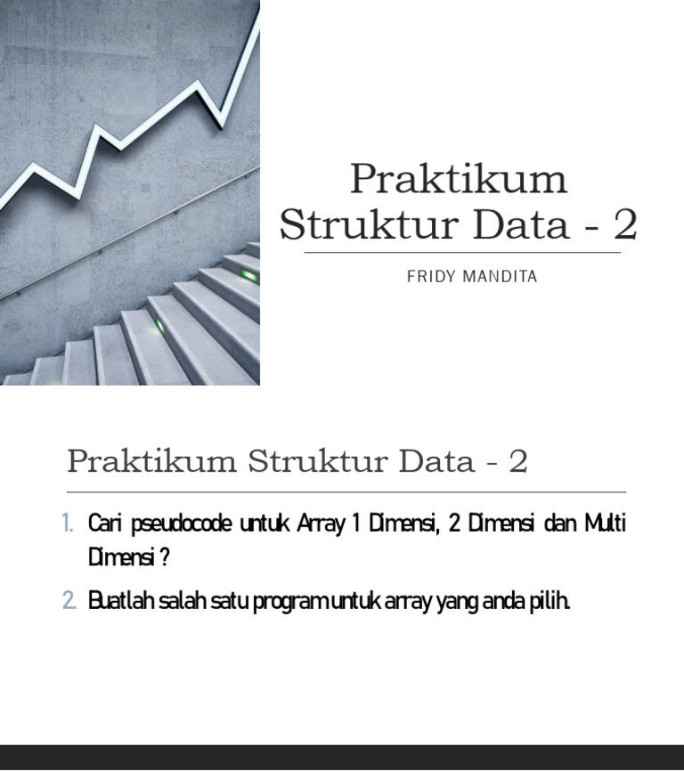 Praktikum Array oleh Fridy Mandita | PDF