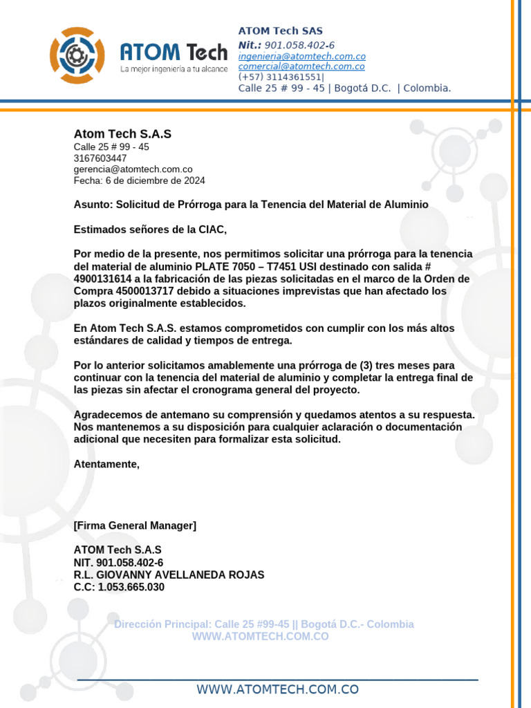 Prorroga Material | PDF