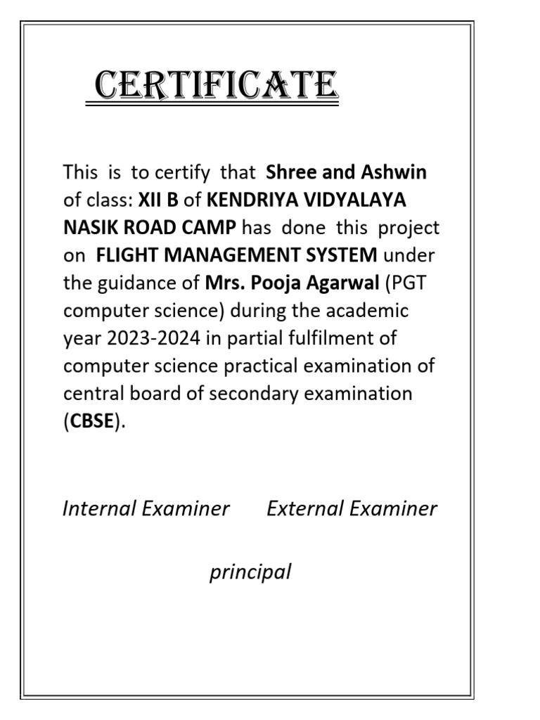 CS Project Ashwin and Shree | PDF | Aerospace | Aircraft