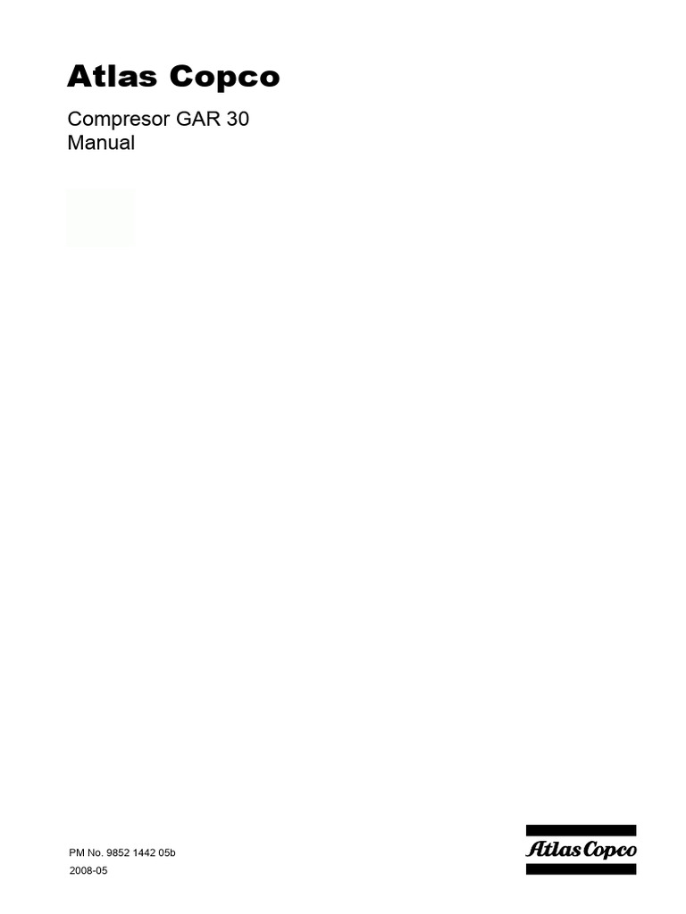 9852 1442 05b Maintenance Instructions GAR 30 | PDF | Filtración | Presión