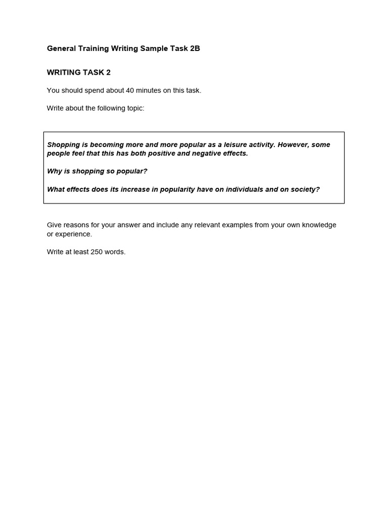 Gt Writing Sample Task 2b | PDF