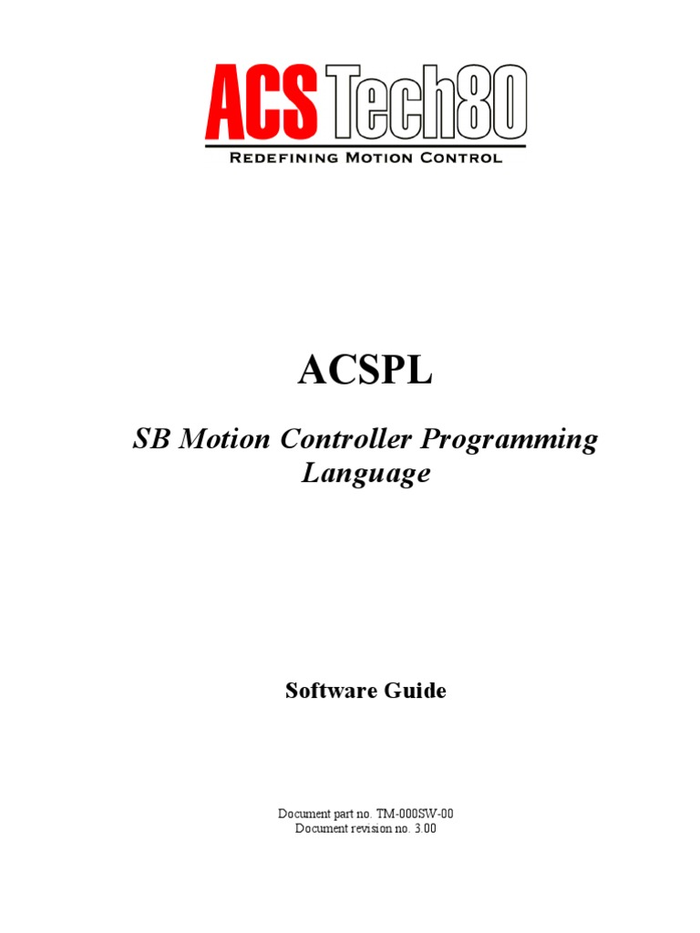 Acspl Software Guide Revision 3 00 | PDF | Computer Terminal