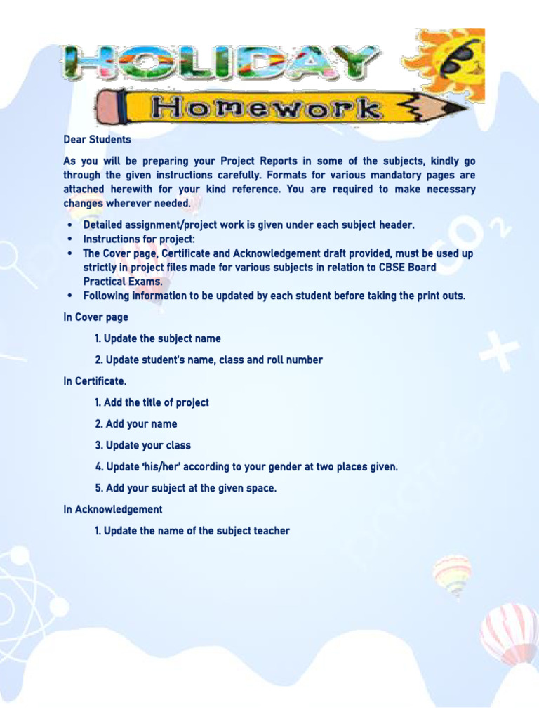 Holiday Homework Class Xi | PDF | Acceleration | Speed