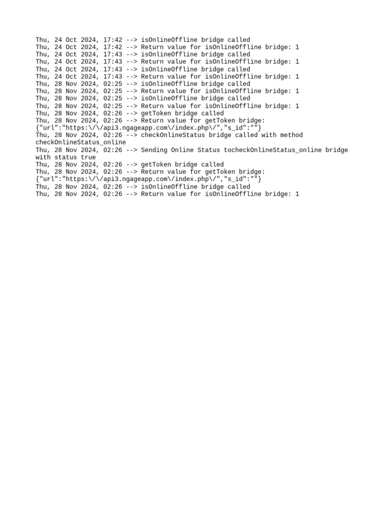 Web View Bridge Log | PDF