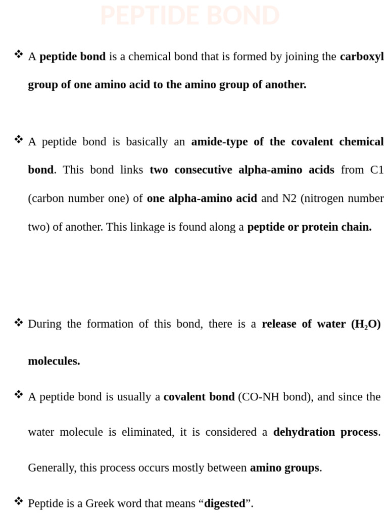 Understanding Peptide Bonds in Proteins | PDF | Proteins | Amino Acid