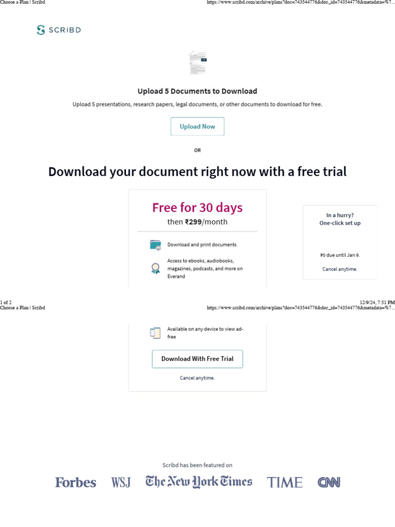 Choose A Plan - Scribdasad | PDF