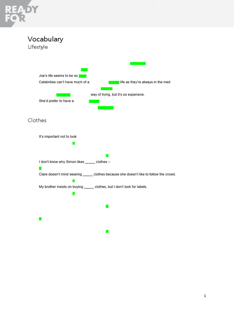 B2 First Unit 1 Test Overview | PDF