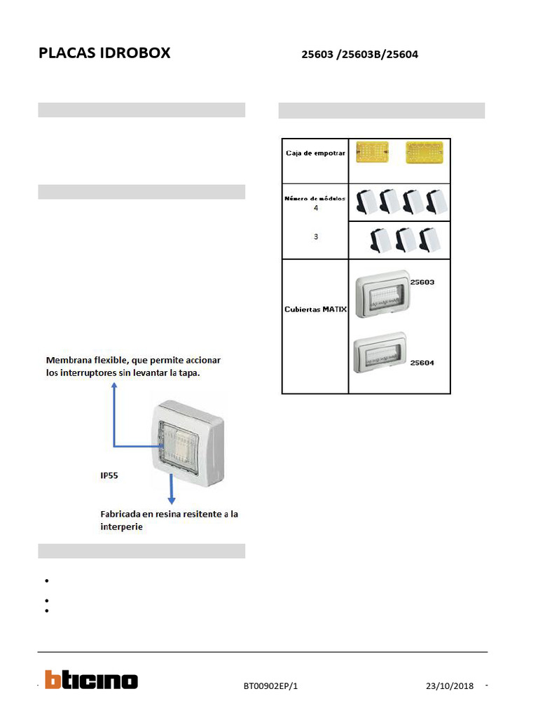 Idrobox Ip55-25603 | PDF