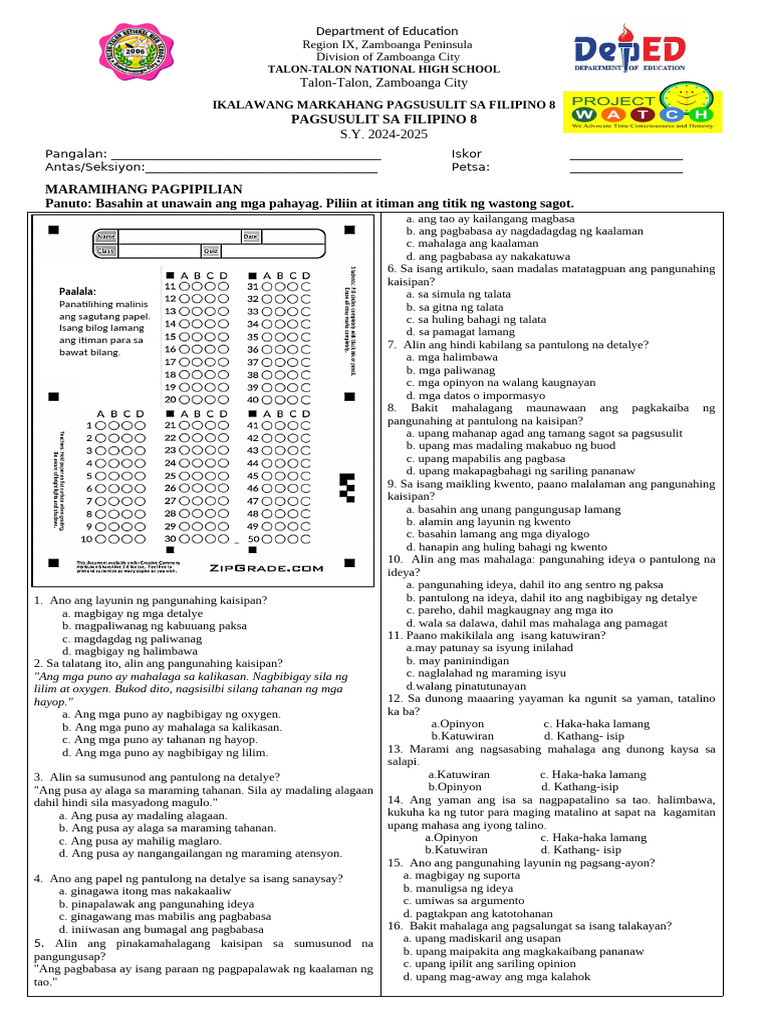 Fil8 Q2 | PDF